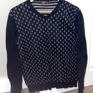 V neck pattern sweater